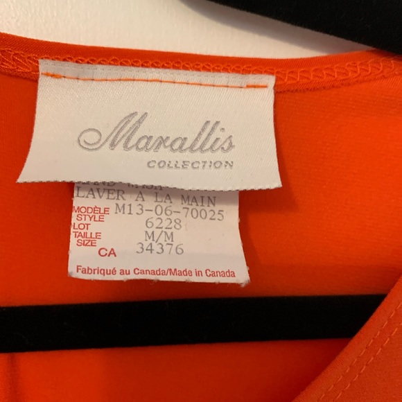 Vintage Orange Mini Dress Sz M - Picture 3 of 3